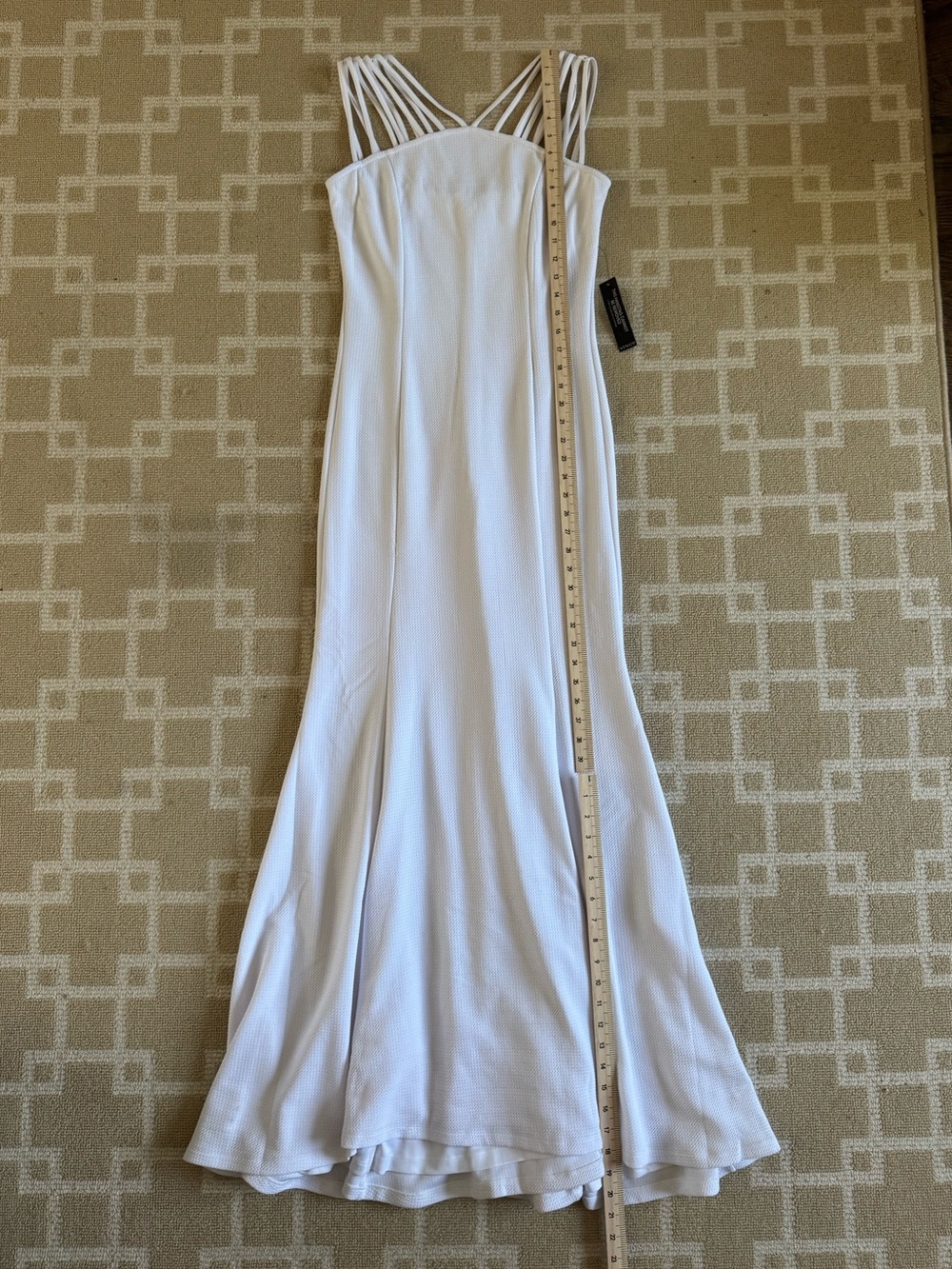 VENUS White Strappy Mermaid Maxi Dress Formal Evening Gown Wedding Bridal Size 4 - Picture 7 of 11